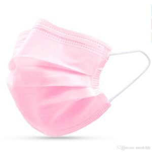Troslojna maska roze